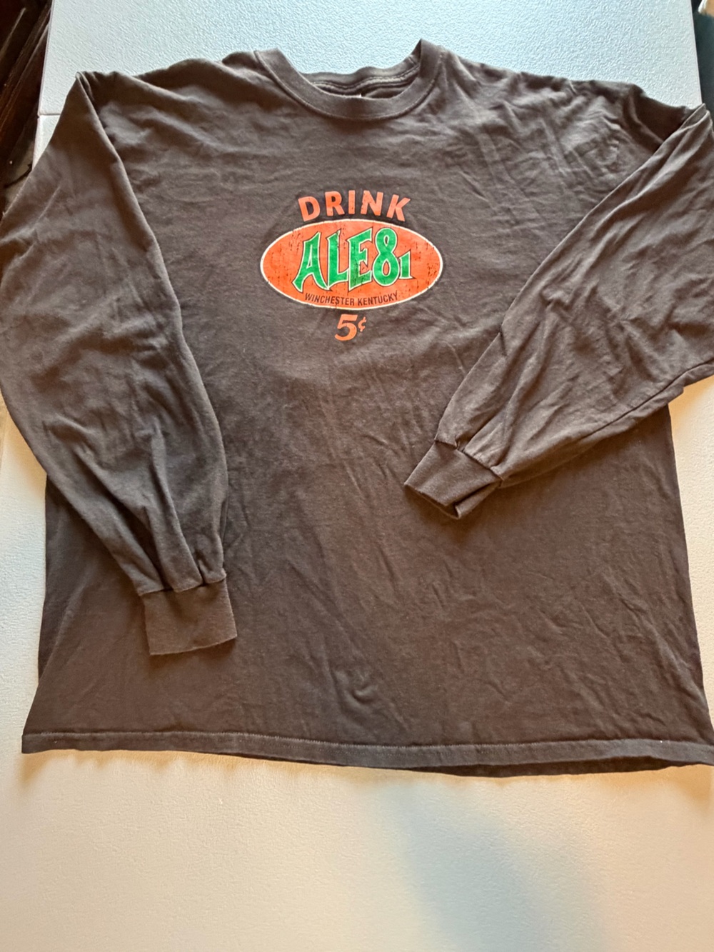 Gildan unisex brown and orange Ale 8 1 brown orange long sleeve t shirt size XXL